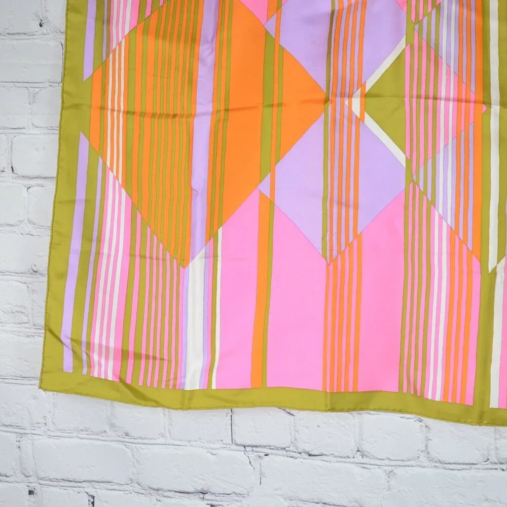 VTG DIOR Geometric Silk Twill Scarf